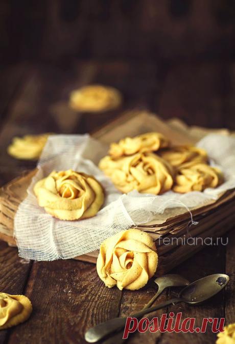 Вкусное песочное печенье розочки с тыквой | FEMIANA