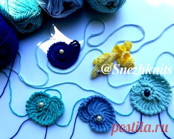 Схема ракушки крючком | АЖУР - схемы узоров