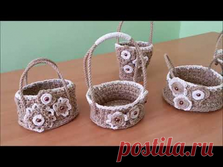 Корзинки из джута