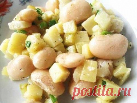 Картофельный салат с фасолью по-польски