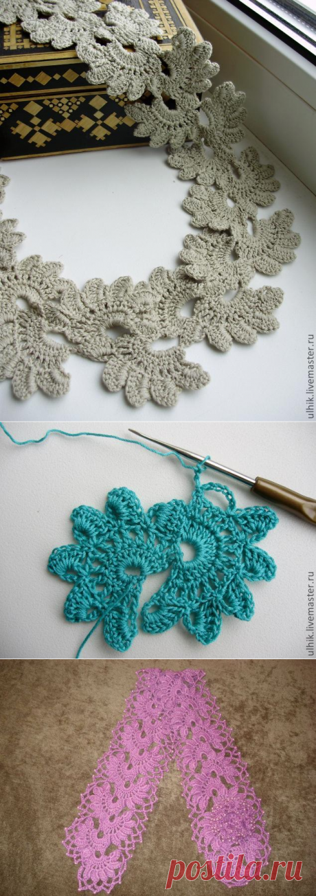 Вяжем ленточное кружево крючком - Ярмарка Мастеров - ручная работа, handmade