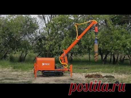 СВАЕКРУТ. Установка для завинчивания свай SV 60 от завода Прайд (Челябинск). Собственный конструкторский отдел завода позволяет в короткие сроки разработать и изготовить любое оборудование по техническому заданию клиента.