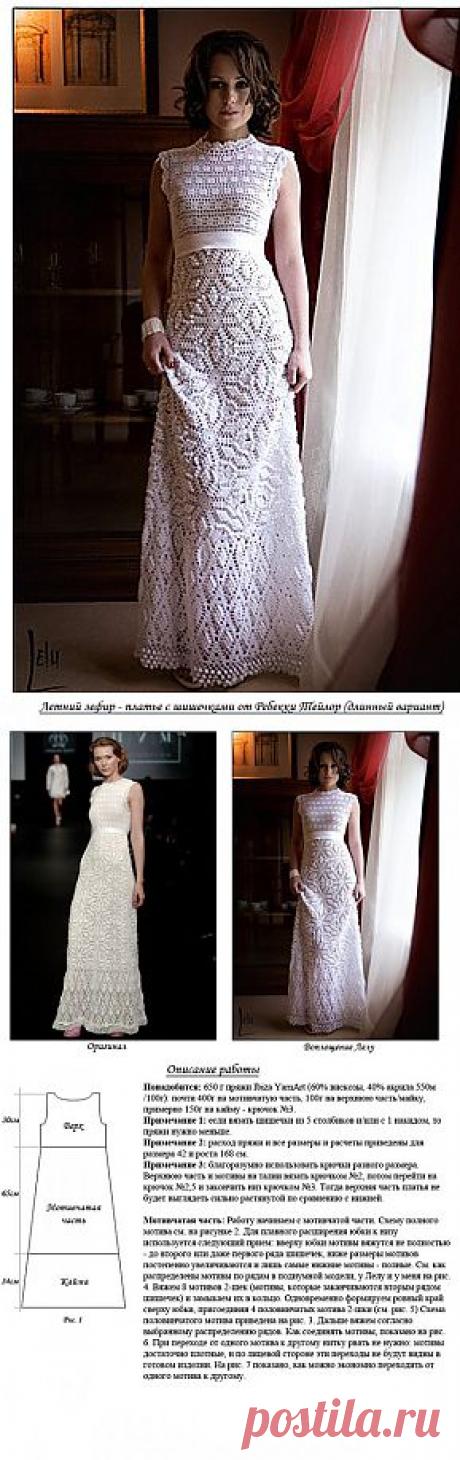 Красивое свадебное  крючком.