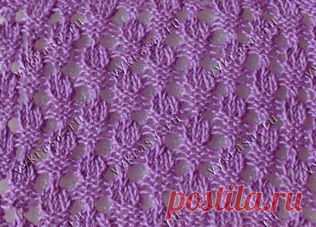 Узор для вязания &quot;Шахматка с ажуром&quot;.