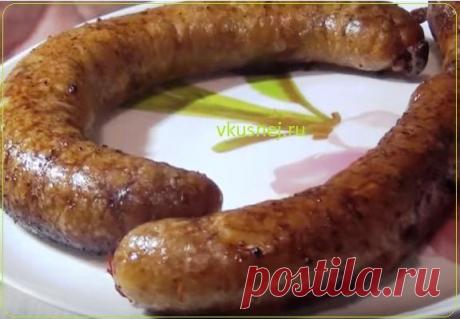 Картофельная колбаса со шкварками