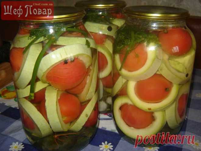 Помидорчики в кабачках "Сатурн"