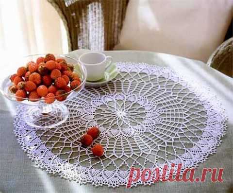 Схема красивой ажурной салфетки | Искусница