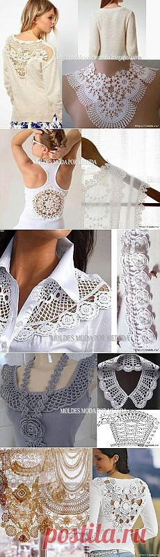 кружево и цветы в одежде. ♪ ♪ ... #inspiration #diy GB http://www.pinterest.com/gigibrazil/boards/ | Одежда