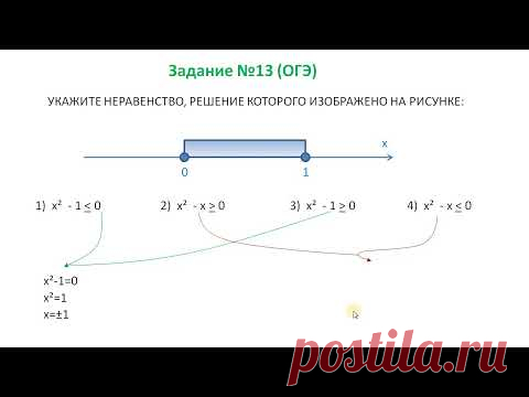 Решением какого неравенства является рисунок ОГЭ ЗАДАНИЕ 13