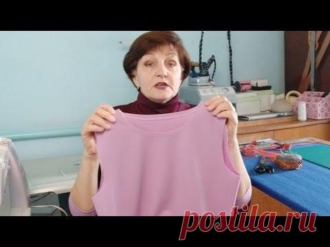 Самая простая обработка горловины трикотажного платья, блузы или майки. Справится даже новичок