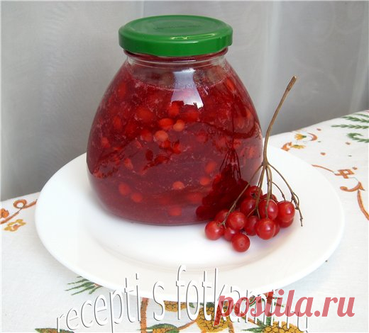 Калина с сахаром на зиму - пошаговый рецепт с фото