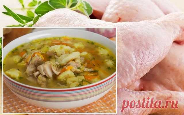 Суп с клецками и курицей