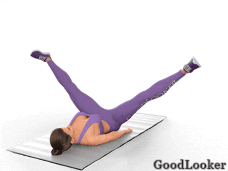 8 минут для стройных бедер лежа без нагрузки на колени