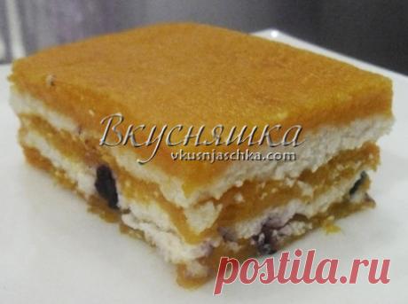 Творожная запеканка с тыквой