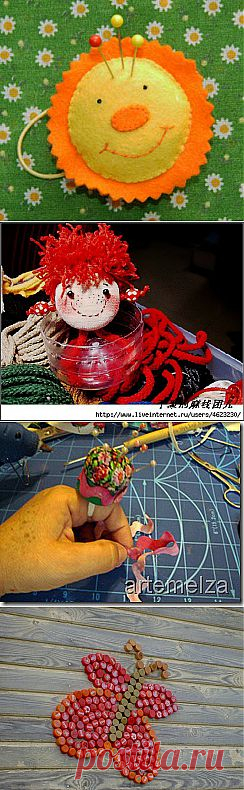 А вот и крышечки от  бутылок пошли в дело!.