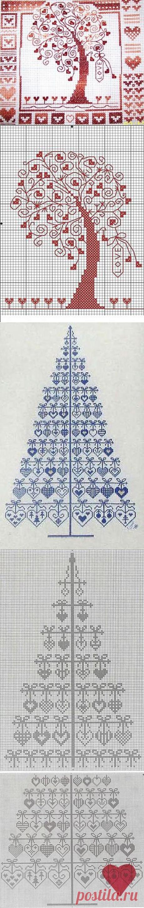 Вышивка Крестом Дерево