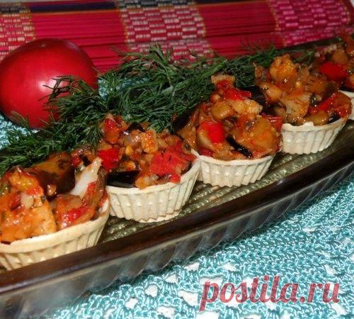 Соте в тарталетках с грибами