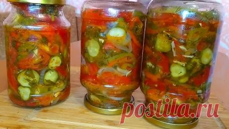 🍅🥒Салат"Вкус Лета"на зиму!Салат из огурцов и помидоров!