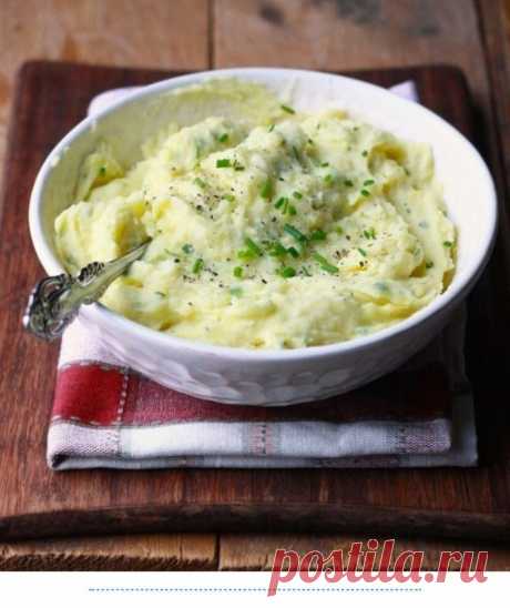 ​Картофельное пюре с чесноком и зеленым луком — Sloosh – кулинарные рецепты