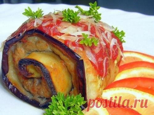 Баклажаны закусочные с курицей.