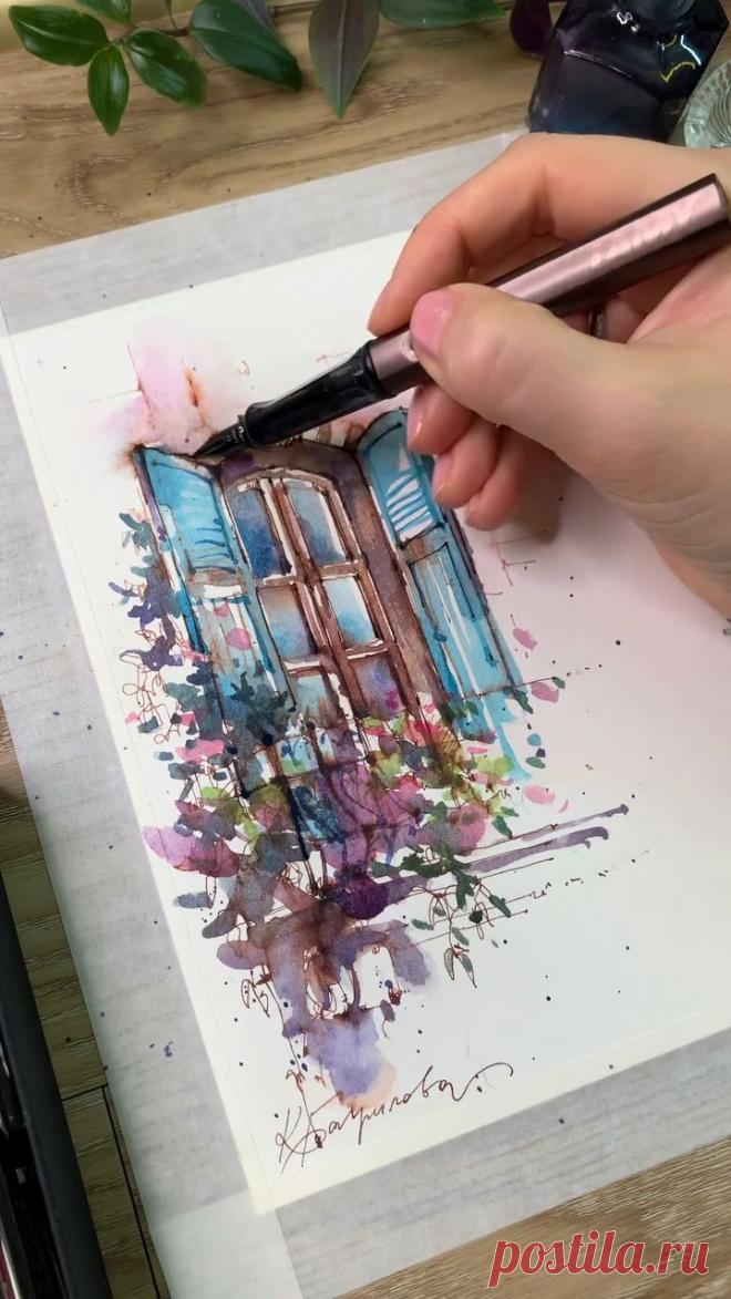 14.04.2022 - !The creator of this great video is: @xtina_gavrilova_art from instagram ........ watercolor | watercolor tutorial | painting | illustration | illustration tutorial | art | fantasy | illustration art | watercolor painting ideas | watercolor painting | artwork | artdaily | amazing | creative | talent