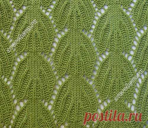 Красивый ажурный узор спицами | каталог вязаных спицами узоров