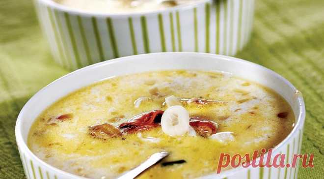 Молочный суп с морепродуктами, пошаговый рецепт с фото