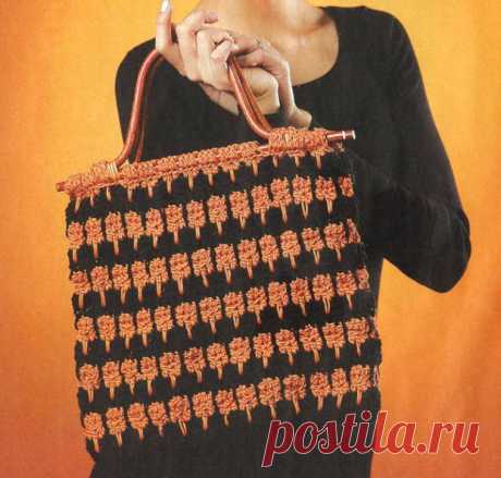 Сумочка с узором «Куриные лапки» ~ Handbag with pattern &quot;Chicken feet&quot;