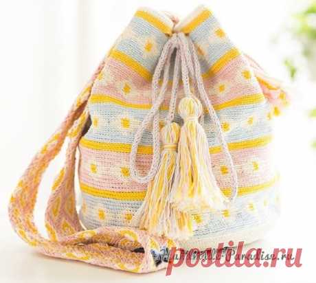 Сумка «Колумбийская мочила» с кошечкой. Схемы вязания - Handmade-Paradise