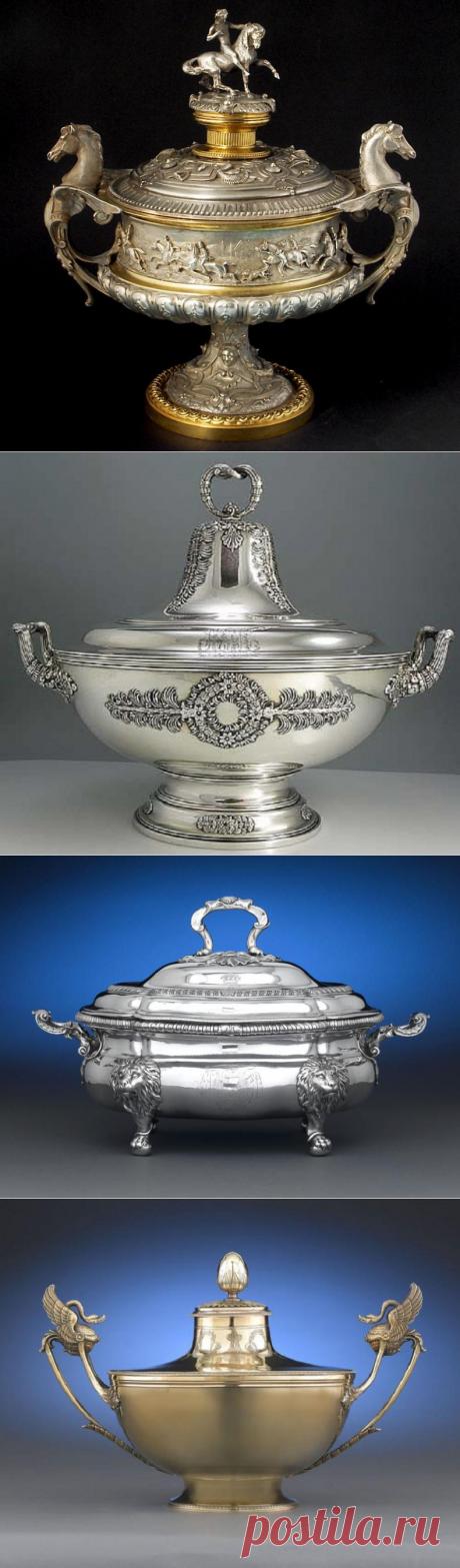 Британское старинное серебро | Супницы.