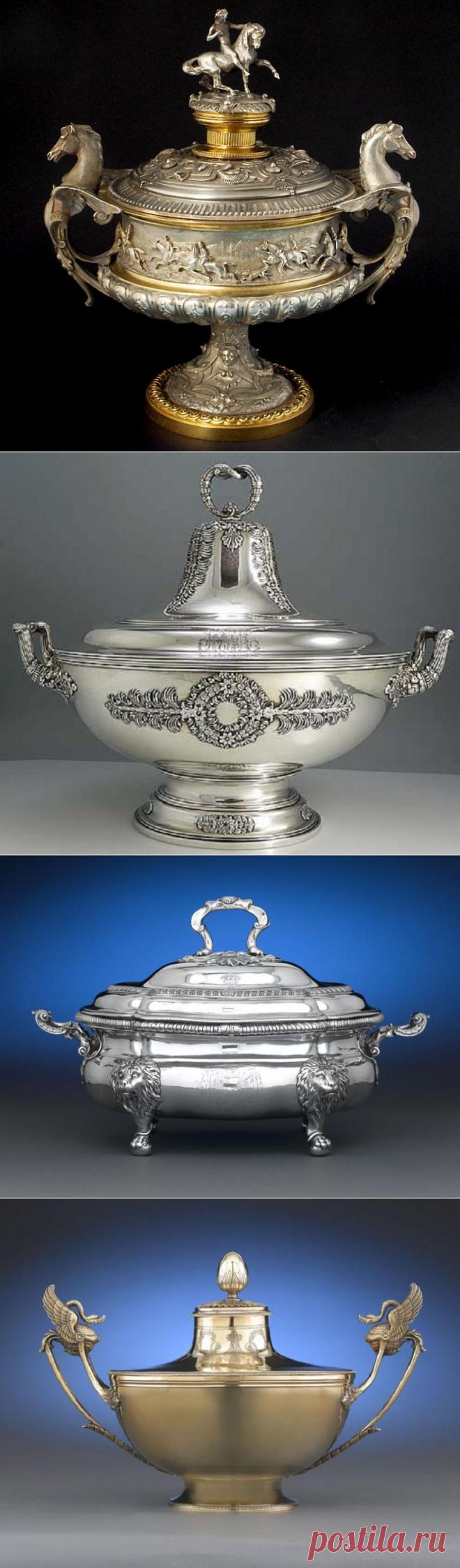 Британское старинное серебро | Супницы.