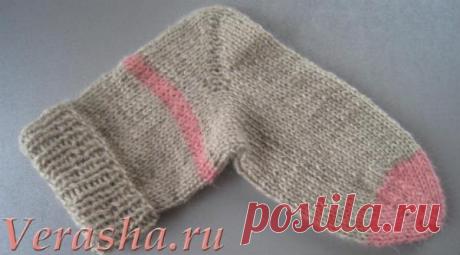Видео урок и текстовая схема вязания пятки бумеранг спицами