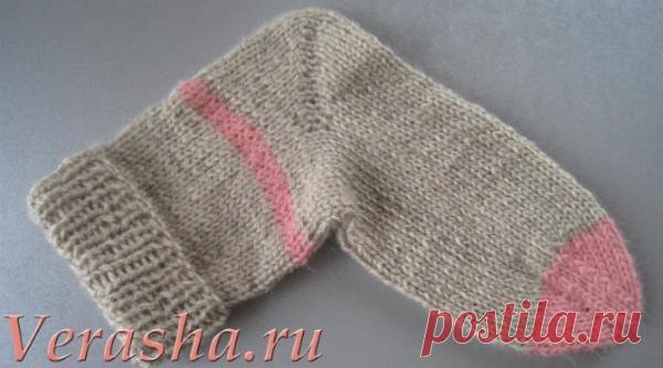 Видео урок и текстовая схема вязания пятки бумеранг спицами