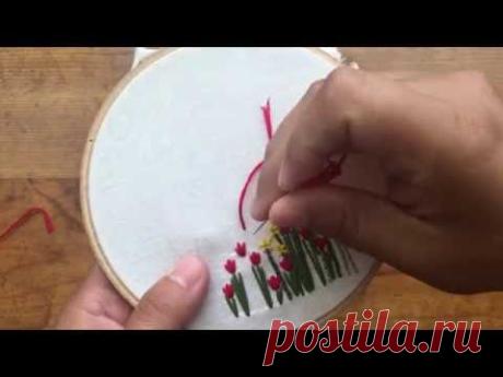 Hand Embroidery: Beginner Mini Tulip Tutorial