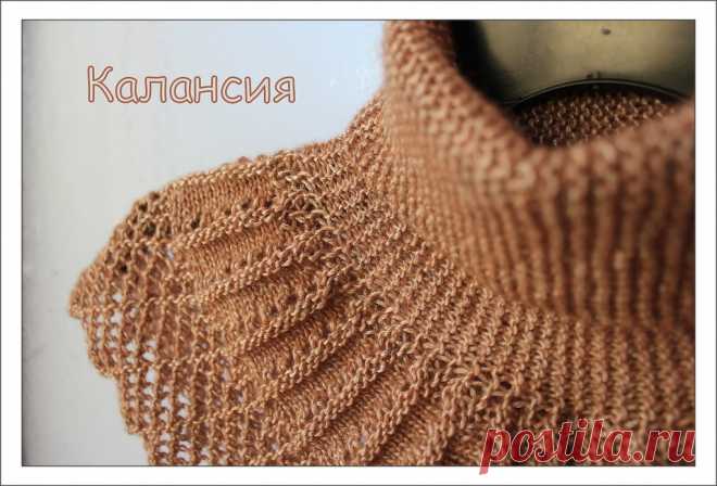 Изящная манишка спицами
