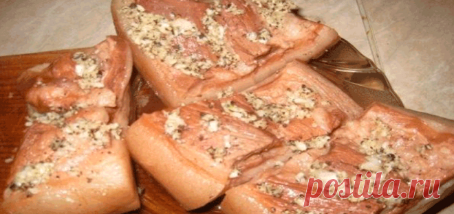 Соленое сало. Бабушкин рецепт .