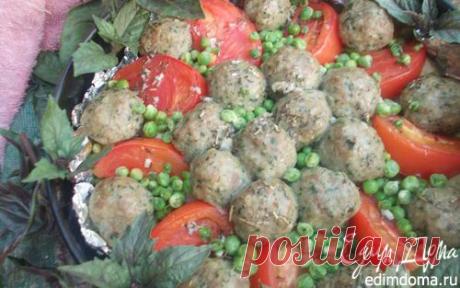 Печеные овощи с мясными тефтелями | Кулинарные рецепты от «Едим дома!»