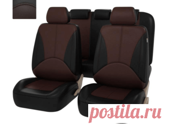 Авточехлы из экокожи 
Черно-Коричневый