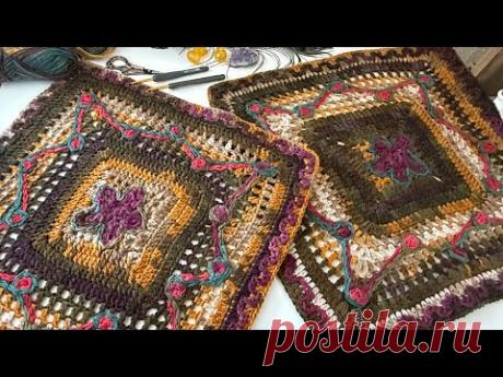 Легко и красиво вязать крючком ✨ Бохо, узор с вышивкой цепочкой 🧶 Как это сделать? #вязание крючком