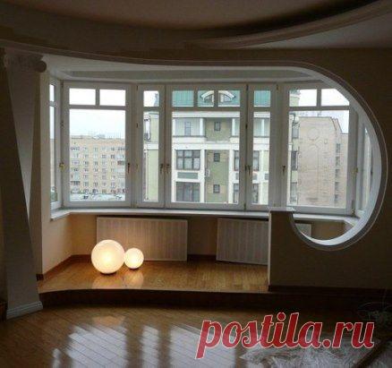 Объединение жилого пространства с лоджией