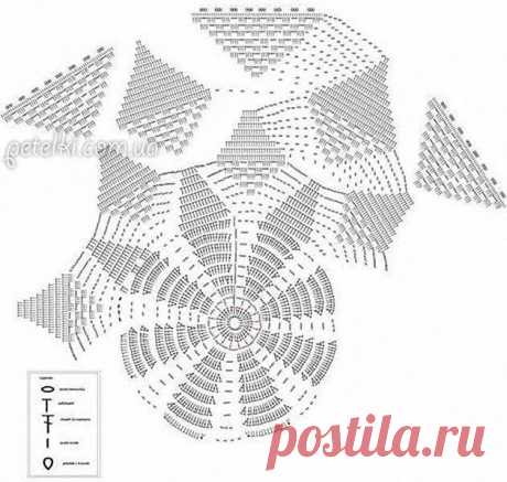 Нереально красивая салфетка крючком с 3D эффектом