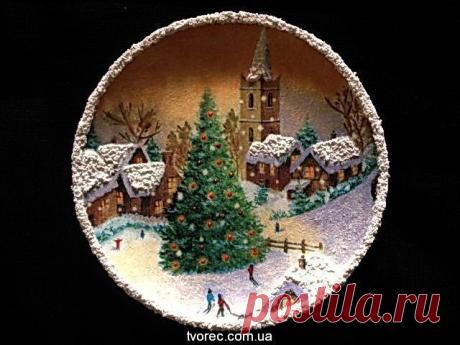 Тарелочка с инеем. Мастер-класс