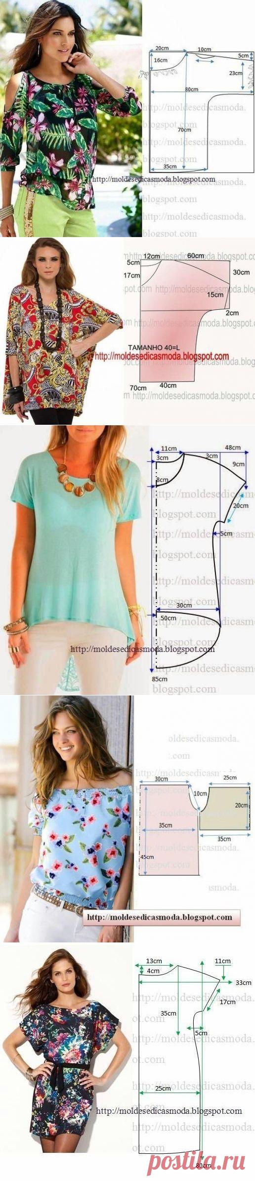 Шьем летние блузоны, туники.Идеи.Выкройки