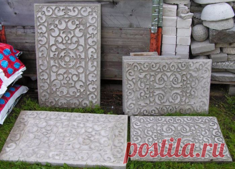 Ажурная плитка для садовой дорожки своими руками