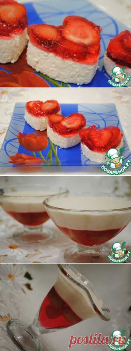 Творожно-клубничный десерт - кулинарный рецепт