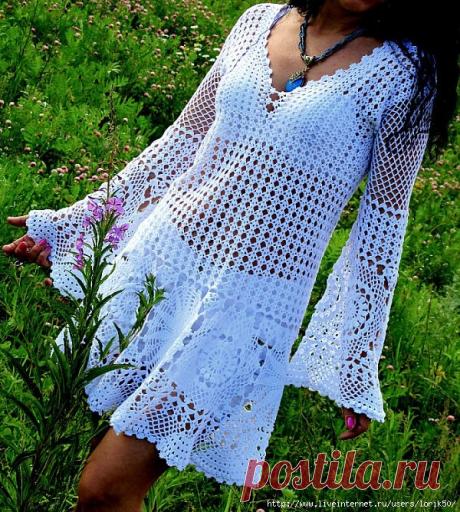 Wspaniała robota - biała tunika szydełkowa!!!!. Dyskusja na temat LiveInternet - rosyjskiego dziennika online