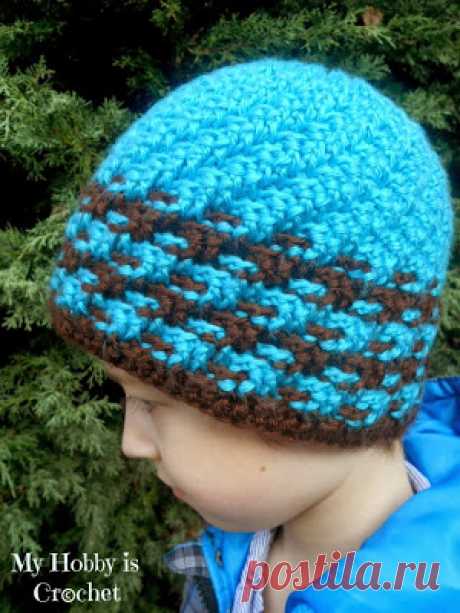 My Hobby Is Crochet: Crochet Hat Swirling Ribs - Free crochet pattern with tutorial and crochet chart