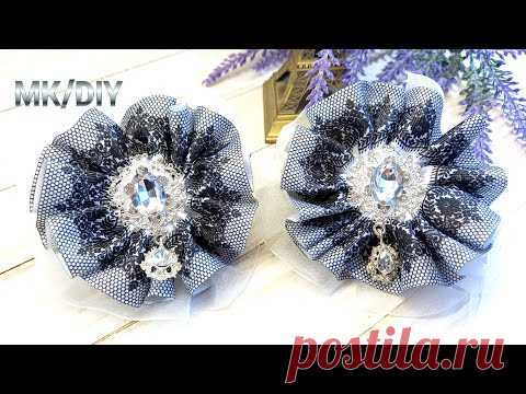 Воздушные и Пышные Банты в школу, DIY, Ribbon Hair Bow, Tutorial #Lbeads
