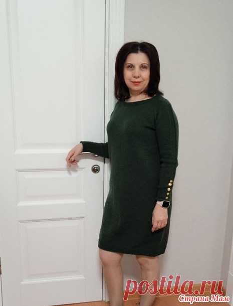 Женское платье спицами 