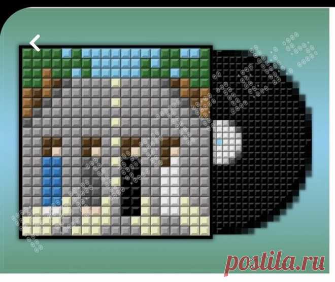 a pixellated image of a dog on a cd